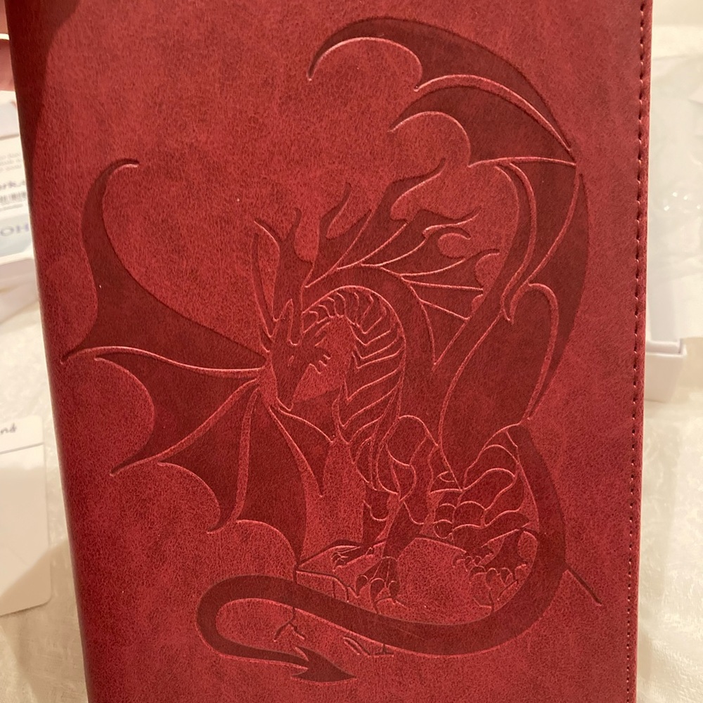DONATED SohoSpark Red Dragon Vegan Leather Refillable Journal Set